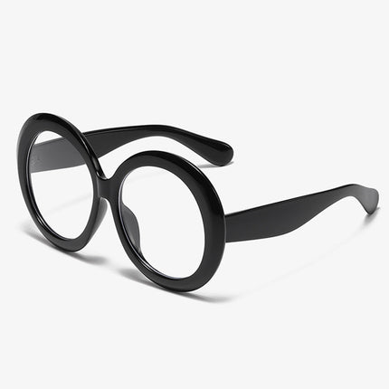 Personalized Fashion European and American Retro Slimming Super Large Frame Anti-blue Glasses Plain Face-free Artifact Little Red Riding Book Same Style Flat Glasses