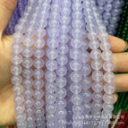 4mm (about 90) a piece / light purple chalcedony
