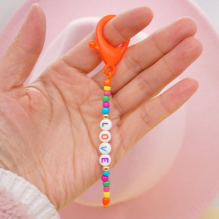 Factory direct supply handmade beaded mobile phone lanyard bluetooth speaker lanyard flashlight fan selfie stick U disk sling