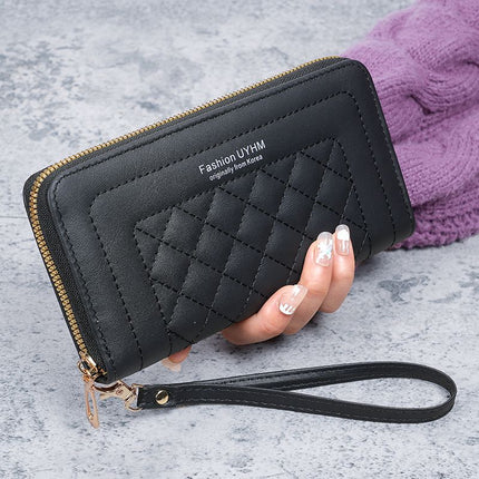 2025 New Women's Wallet Long All-match Zipper Clutch Embroidered Fashion Large Capacity Soft Wallet Mobile Phone Bag