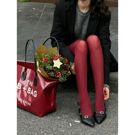 2025 New Pantyhose Spring and Autumn Color Pantyhose Slimming High Elastic Anti-crochet Candy Socks Base Socks Foreign Trade