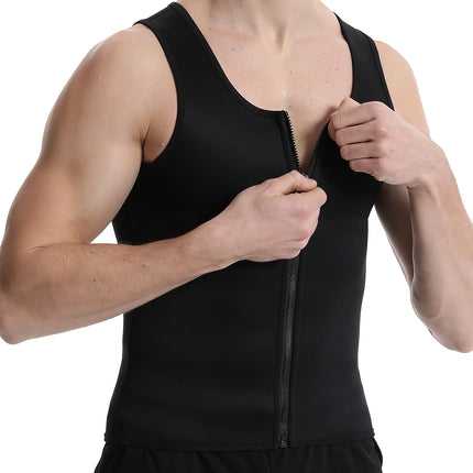 Amazon Men's Sports Body Shaper Neoprene Belly Tinting Vest Sweat-popping Fitness Tunic