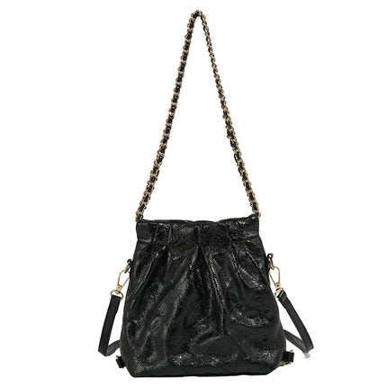 Lingge Chanel Style Hobo Bag 2024 Women's Spring and Summer New Mini Backpack Niche High-end Shoulder Crossbody Bag