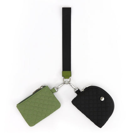 In stock Amazon lulu same multi-functional fashion women's wrist bag portable simple bank card mini coin purse