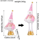 L3-37 luminous music pink telescopic snowman
