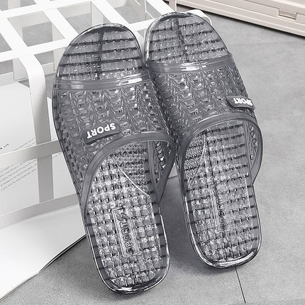 Crystal Slippers for Men in Summer, Versatile, Breathable, Home, Retro, Non-Slip, Anti-Odor, Wear-Resistant, Quick-Drying, Bathroom Bathing Slippers