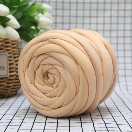 Cross-Border New Product DIY Core-Spun Yarn 3cm Thick Imitation Velvet Yarn Blanket Fabric Strip Yarn Core-Spun Cotton Manufacturer Wholesale