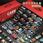 [High-grade container gift box packaging] 48 alloy iron car [back car] style random