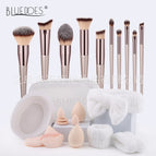 23-piece makeup brush set-10 champagne colors