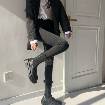 2024 Autumn New Skinny Jeans Women's Small Cigarette Pencil Pants High Waist Slim Slim Pants Ins
