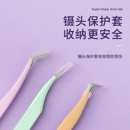 Eyelash tweezers grafting false eyelash tweezers eyelash tweezers flowering golden feather clip beauty tools eyelash clip wholesale