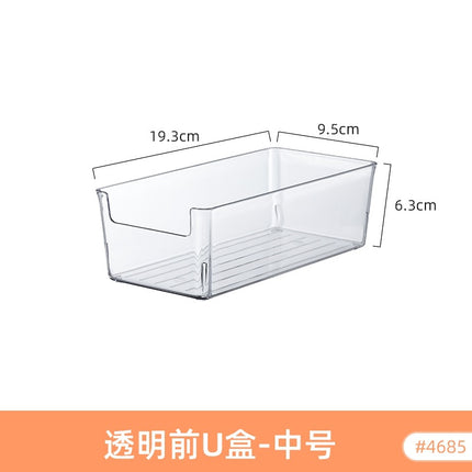 Narrow and Long Slim Transparent Acrylic Kitchen Storage Rack for Cabinet Drawers, Tableware, Dishes, Under-Sink Cookware Organizer