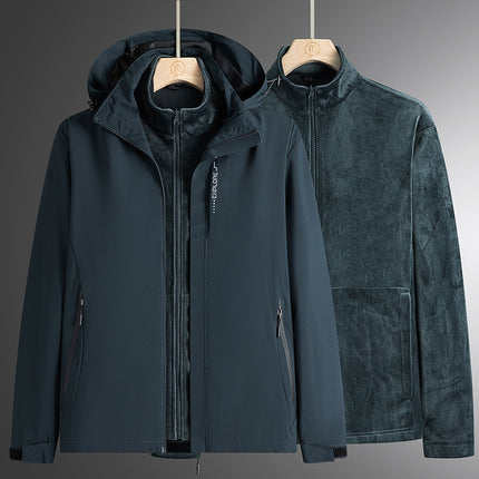 Charge Clothes Three-in-One Silver Fox Velvet Jacket Removable fleece-lined Thickened Winter plus size Mink Velvet Inner Jacket 6268