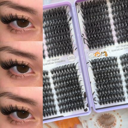 Popular Wm 22 Amazon Large-Capacity DIY Self-Grafting Set Single Cluster European and American New Single Cluster Cross-Border False Eyelashes