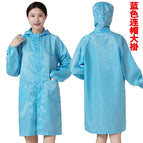 Blue electrostatic hooded gown other color remarks / S