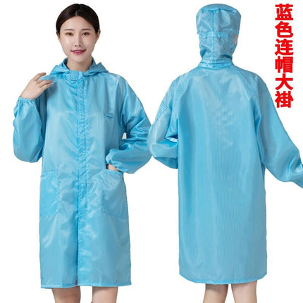 Static dust-free clothes overalls spray paint whole body one-piece suit blue men and women clean dust-proof clothes split washable