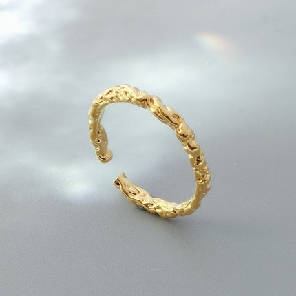 s925 sterling silver plated ring Women's wholesale niche women's high-end sense ins style simple ring light luxury retro ring wholesale