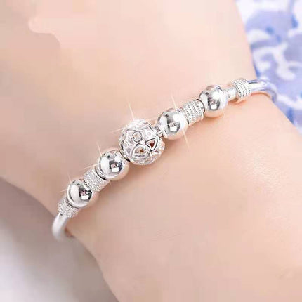 Jinrongxing Nine Fortune Bead Bracelet Copper Silver Plated Bracelet Women's Exquisite Ball Jewelry Cross-Border Live Broadcast