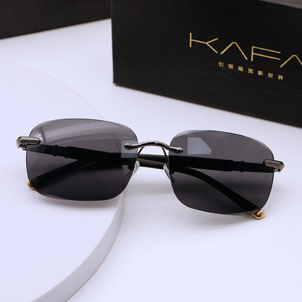 Video No. New Cut Frameless Cut Sunglasses Men's Outdoor Driving Fishing Special Sunglasses Anti-UV