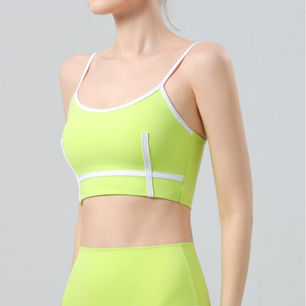 European and American Foreign Trade Cross-border Fashion Beauty Vest Sling Chest Mat Yoga Clothing suit Women's Sports Bra Underwear Fitness Pants