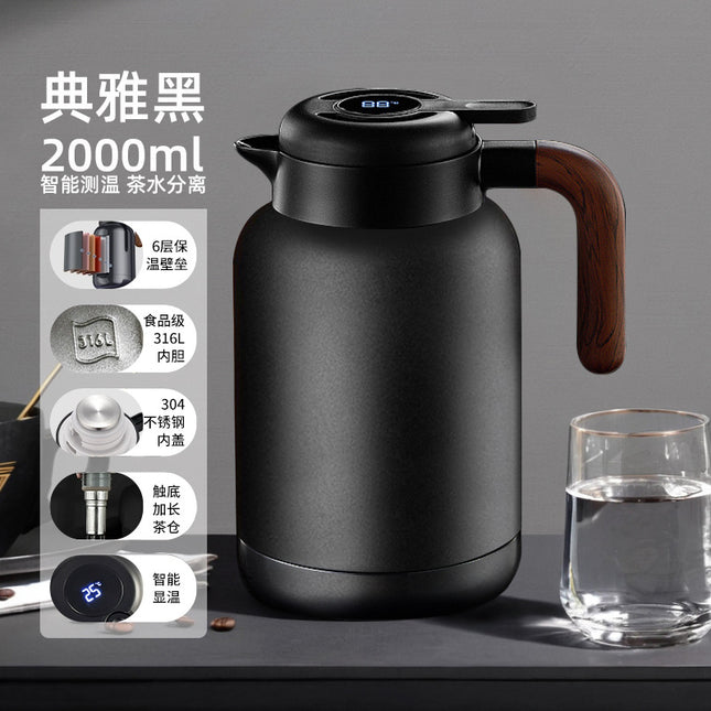 316L Stainless Steel Insulated Large Capacity Kettle for Home Use, Thermos for Tea, Dedicated for Warming Tea, Water Separation, and Stewing Tea Kettle