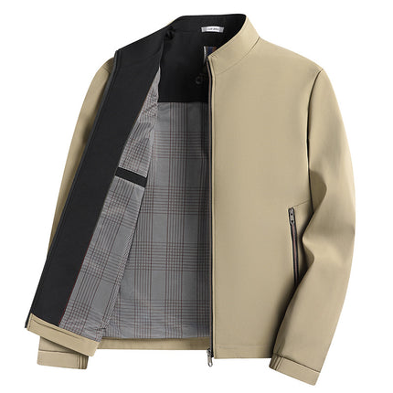 Z Autum New Jacket Men's Business Casual Fashion Middle-Aged and Elderly Tops Official Office Jacket Men's Executive Clothing Men's