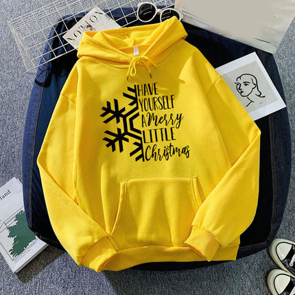 HAVE YOURSELE snowflake printed hooded hooded vests autumn and winter European and American men's and women's jackets foreign trade cross-border
