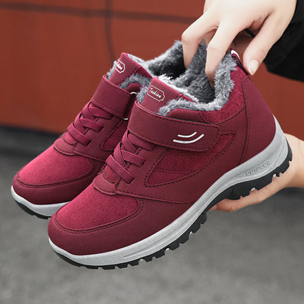 Women's Cotton Shoes 2025 Couple's Walking Warm Cotton Boots Factory Direct Sales Casual Fleece-Lined Plus Thick Snow Boots for Middle-Aged and Elderly People