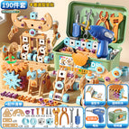 Diy assembling toys-deluxe edition 190-piece set [rotating building blocks/hand drill]
