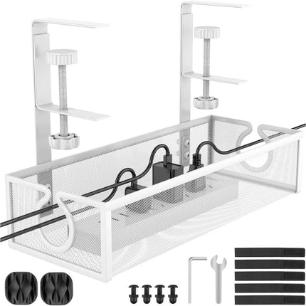Cross-border desk under cable and wire management tray rack under counter finishing rack row storage rack socket organizer