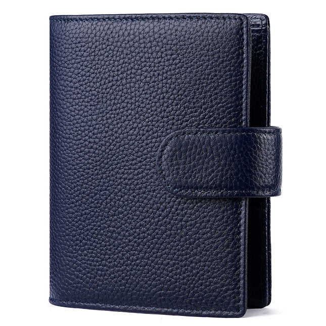 Litchi Pattern A7 Hand Ledger Men's and Women's Wallet Card Holder Multi-Functional Notebook Leather Case Genuine Leather Notepad Protective Cover