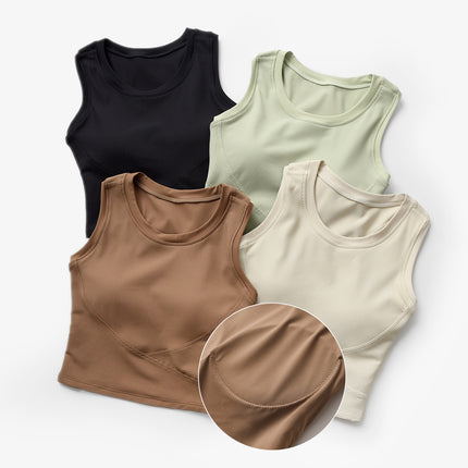 Bra-Free Bra All-In-One Women's Quick-Drying Sports Bra Vest Style Yoga Fitness Clothes Japanese Warehouse Can Be Wholesale