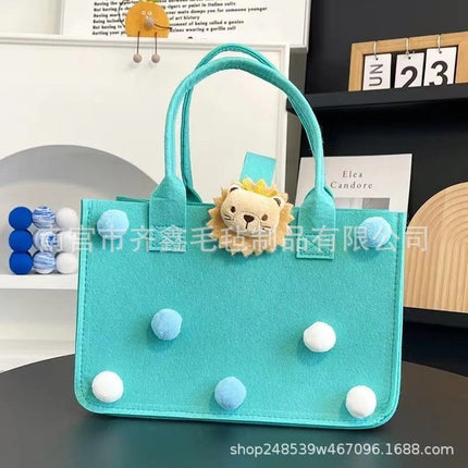 Factory Supplies Trendy Bags for 100-Day Celebrations, Birthday Favors, Cartoon Felt Bags, Student Lunch Box Storage