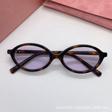 Miu Sunglasses,Hailee Steinfeld， Nerd Style, Unisex,Emily Ratajkowski， Tiktok Celebrity Popular Model, Prescription Sunglasses, 04Z, Anti-Blue Light miu Jang Wonyoung