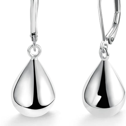 Amazon Glossy Teardrop-Shaped Earrings 2026 New Trendy High-End Stylish Earrings Versatile and Face-Slimming