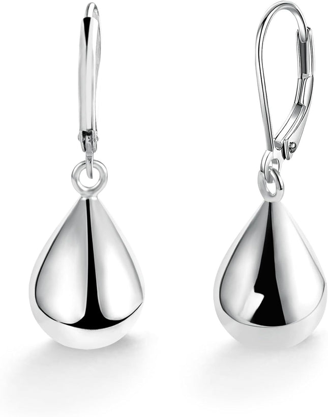 Amazon Glossy Teardrop-Shaped Earrings 2026 New Trendy High-End Stylish Earrings Versatile and Face-Slimming
