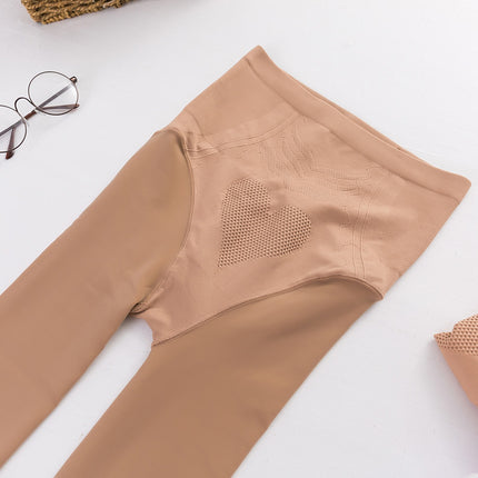 Cai Cai Cai Jia plus size water light socks belly contracting hip lifting one nude feeling spring and autumn natural skin brushed leggings 8818-1