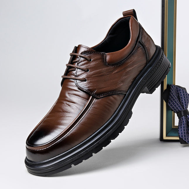 Trendy Shoes Men's Business Clothing Shoes Leather Casual Men's Shoes British Style Soft Leather Soft Bottom Men's Shoes Casual Fashion Leather Shoes