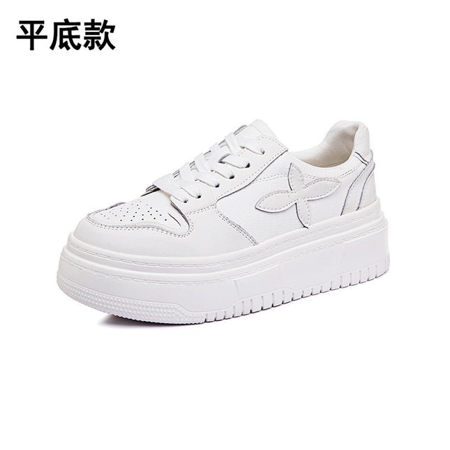 White Sneakers with Hidden Height Increase for Women, Suitable for Petite Individuals, 2026 Summer New Style, Thick-Soled, Lightweight, Versatile Shoes, Casual Sneakers for Women