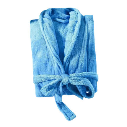 2024 New Autumn and Winter Flannel Bathrobe Flannel Nightgown Long-Sleeved Extended Bathrobe Ready-Made Home Clothes Wholesale