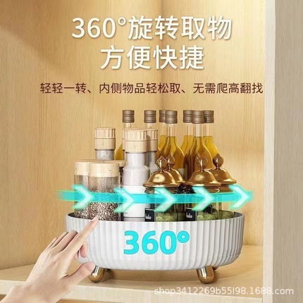 Multifunctional Storage Turntable, Rotatable Cosmetic Storage Tray, Kitchen Condiment Bottle Storage Tray, Desktop Fruit Turntable