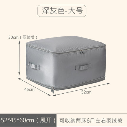 New satin duvet storage bag large fabric compressed quilt organizing storage bag moving storage bag