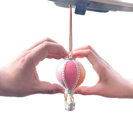 Handmade Leather Diy Material Bag Leather Hot Air Balloon Pendant Keychain Leather Pendant Homemade Bag Hanging Leather