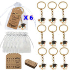 Keychain+cardboard+gauze bag / Doctoral hat e style 6set