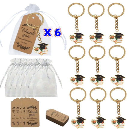 Cross-Border Fashion New Doctor's Hat Graduation Season Keychain Hanging Set Decoration Creative Alloy Oil Dripping Graduation Gift