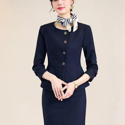 High-end suit suit female 2024 new hotel manager front desk jewelry shop beauty salon professional temperament work clothes