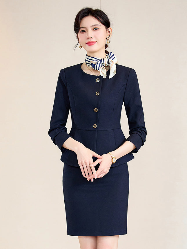 High-end suit suit female 2024 new hotel manager front desk jewelry shop beauty salon professional temperament work clothes