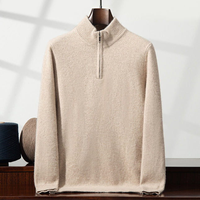 Cashmere Wool Half Turtleneck Sweater Men / Pull Col Roulé Cachemire Laine Homme
