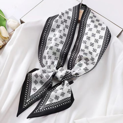 2025 New Long Scarf Korean Style Printed Temperament Scarf Summer Fashion Decorative Bangle Scarf Factory Wholesale