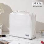 Pearl white-cross pattern with mirror--can be used as a suitcase
